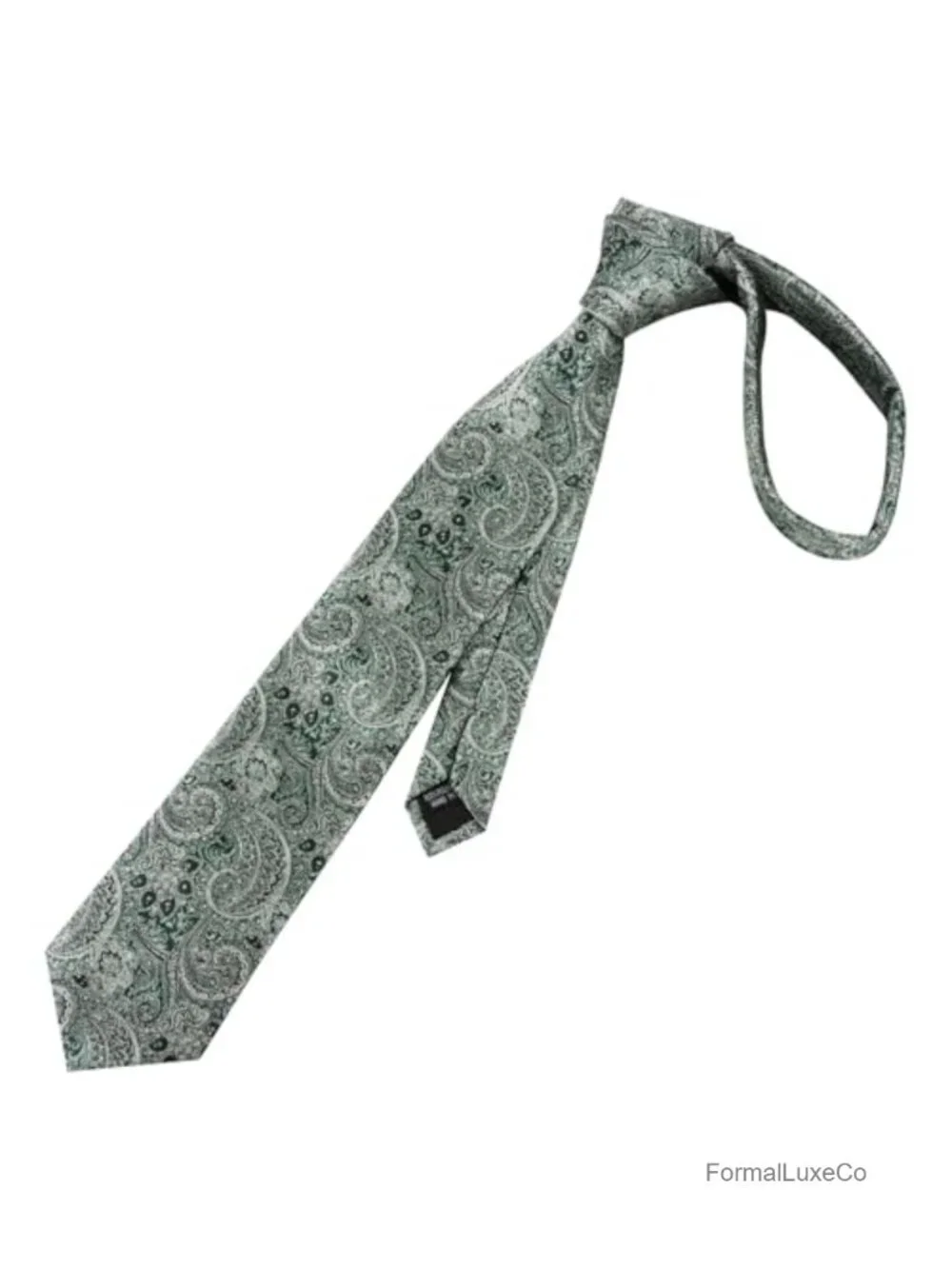 Polyester Paisley Tie & Handkerchief Set, Men's Accessory, One Size